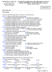 Đề thi tốt nghiệp THPT tiếng Pháp chương trình chuẩn và nâng cao (2012 - Mã đề 512)