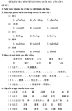 Đề kiểm tra học kì II lớp 6 môn tiếng Trung Quốc - Đề số 2