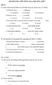 Đề kiểm tra học kì II lớp 7 môn tiếng Nga - Đề số 1
