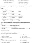Đề kiểm tra học kì II lớp 7 môn tiếng Anh - THCS Sông Mã, Sơn La (Đề 1)