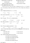 Đề kiểm tra học kì II lớp 7 môn Toán - Sở Giáo dục và Đào tạo Khánh Hòa