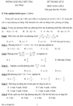 Đề kiểm tra học kì II lớp 8 môn Toán - Phòng Giáo dục Đức Thọ, Hà Tĩnh