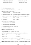 Đề kiểm tra học kì I lớp 9 môn Hóa học - Trường THCS Hiệp Phước, Đồng Nai