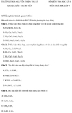 Đề kiểm tra học kì II lớp 9 môn Hóa học - Trường THCS Nguyễn Thiện Thuật, Hưng Yên