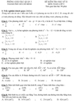 Đề kiểm tra học kì II lớp 9 môn Toán - Phòng Giáo dục Quận 3, TP Hồ Chí Minh
