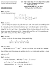 Đề thi chọn đội tuyển học sinh giỏi Toán lớp 12 năm 2011 - 2012