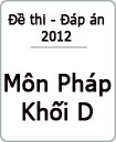 Đáp án đề thi Đại học môn Tiếng Pháp khối D
