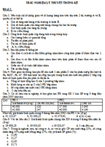 Đề thi trắc nghiệm môn lý thuyết thống kê - Đề 2