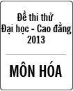 Đề thi thử Đại học môn Hóa năm 2013 - Đại học Khoa học tự nhiên Hà Nội