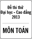 Đề thi thử Đại học môn Toán năm 2013 - Đại học Khoa học tự nhiên Hà Nội