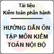 Hướng dẫn ôn tập môn kiểm toán nội bộ