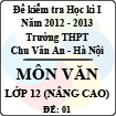 Đề thi học kì I môn Ngữ Văn lớp 12 nâng cao dành cho các lớp D (Đề 01) - THPT Chu Văn An (2012 - 2013)