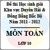 Đề thi học sinh giỏi khu vực Bắc Bộ năm học 2011 - 2012 môn Toán lớp 10