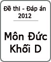 Đáp án đề thi Đại học môn Tiếng Đức khối D