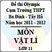 Đề thi Olympic cụm trường THPT Ba Đình - Tây Hồ năm học 2011 - 2012 môn Vật lý lớp 11