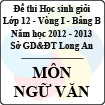 Đề thi học sinh giỏi tỉnh Long An lớp 12 vòng 1 năm 2012 - 2013 môn Ngữ Văn (Bảng B)