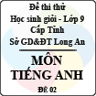 Đề thi thử học sinh giỏi tỉnh Long An lớp 9 môn Tiếng Anh - Đề 2