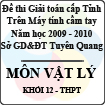 Đề thi giải toán trên Máy tính cầm tay cấp tỉnh Tuyên Quang môn Vật lí lớp 12 (2009 - 2010)