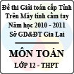 Đề thi học sinh giỏi Giải toán trên Máy tính cầm tay cấp tỉnh Gia Lai môn Toán lớp 12 (2010 - 2011)