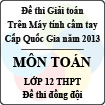 Đề thi giải toán trên Máy tính cầm tay cấp Quốc gia năm 2013 môn Toán lớp 12 THPT - Đề thi đồng đội