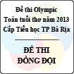 Đề thi Olympic toán tuổi thơ năm 2013 cấp Tiểu học thành phố Bà Rịa - Đề thi tiếp sức đồng đội
