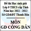 Đề thi học sinh giỏi lớp 9 THCS tỉnh Thanh Hóa năm học 2011 - 2012 môn Giáo dục công dân (Có đáp án)