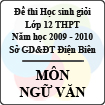 Đề thi học sinh giỏi cấp cơ sở tỉnh Điện Biên năm 2010 môn Ngữ văn lớp 12 - Có đáp án