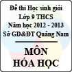 Đề thi học sinh giỏi lớp 9 THCS tỉnh Quảng Nam môn Hóa học