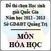Đề thi chọn đội tuyển Học sinh giỏi Quốc Gia tỉnh Quảng Trị năm 2012 - 2013 môn Hóa học