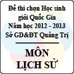 Đề thi chọn đội tuyển Học sinh giỏi Quốc Gia tỉnh Quảng Trị năm 2012 - 2013 môn Lịch sử