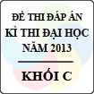 Đề thi - Đáp án thi Đại học năm 2013 - Khối C