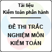 Đề thi trắc nghiệm môn Kiểm toán
