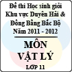 Đề thi học sinh giỏi khu vực Bắc Bộ năm học 2011 - 2012 môn Vật Lý lớp 11