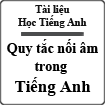 Quy tắc nối âm trong Tiếng Anh