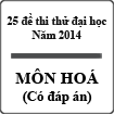 25 đề thi thử đại học môn hoá năm 2014