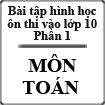 Bài tập hình học ôn thi vào lớp 10 phần 1