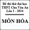 Đề thi thử đại học môn Hóa lần 1 năm 2014 trường THPT Chu Văn An, Hà Nội