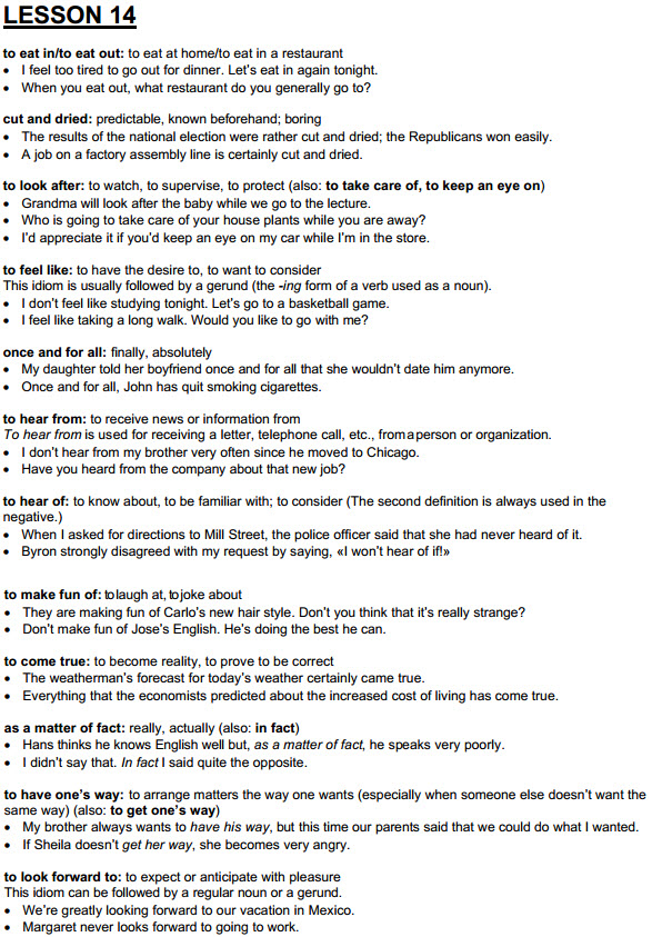 Học Tiếng Anh qua Idioms (Trình độ Intermediate)