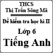 Đề kiểm tra học kì II lớp 6 môn tiếng Anh trường THCS Thị Trấn Sông Mã - Sơn La