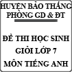 Đề thi học sinh giỏi cấp huyện lớp 7 tỉnh Lào Cai năm 2013-2014