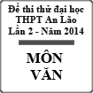 Đề thi thử đại học môn Văn lần 2 năm 2014 trường THPT An Lão, Hải Phòng