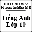 Đề cương ôn thi học kỳ II môn Tiếng Anh lớp 10 THPT Chu Văn An