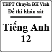 Đề thi khảo sát chất lượng lớp 12 môn Tiếng Anh lần 2 trường Chuyên Đại học Vinh năm 2014