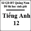 Đề thi học sinh giỏi môn Tiếng Anh lớp 12 tỉnh Quảng Nam có đáp án