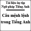 Câu mệnh lệnh trong Tiếng Anh