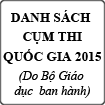 Bộ Giáo dục công bố 38 cụm thi quốc gia