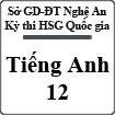 Đề thi chọn đội tuyển dự thi học sinh giỏi Quốc gia môn Tiếng Anh lớp 12 tỉnh Nghệ An