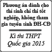 Phương án dành cho thí sinh chỉ thi tốt nghiệp