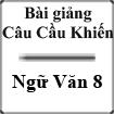 Bài giảng Câu cầu khiến