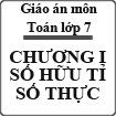Giáo án điện tử môn Toán lớp 7